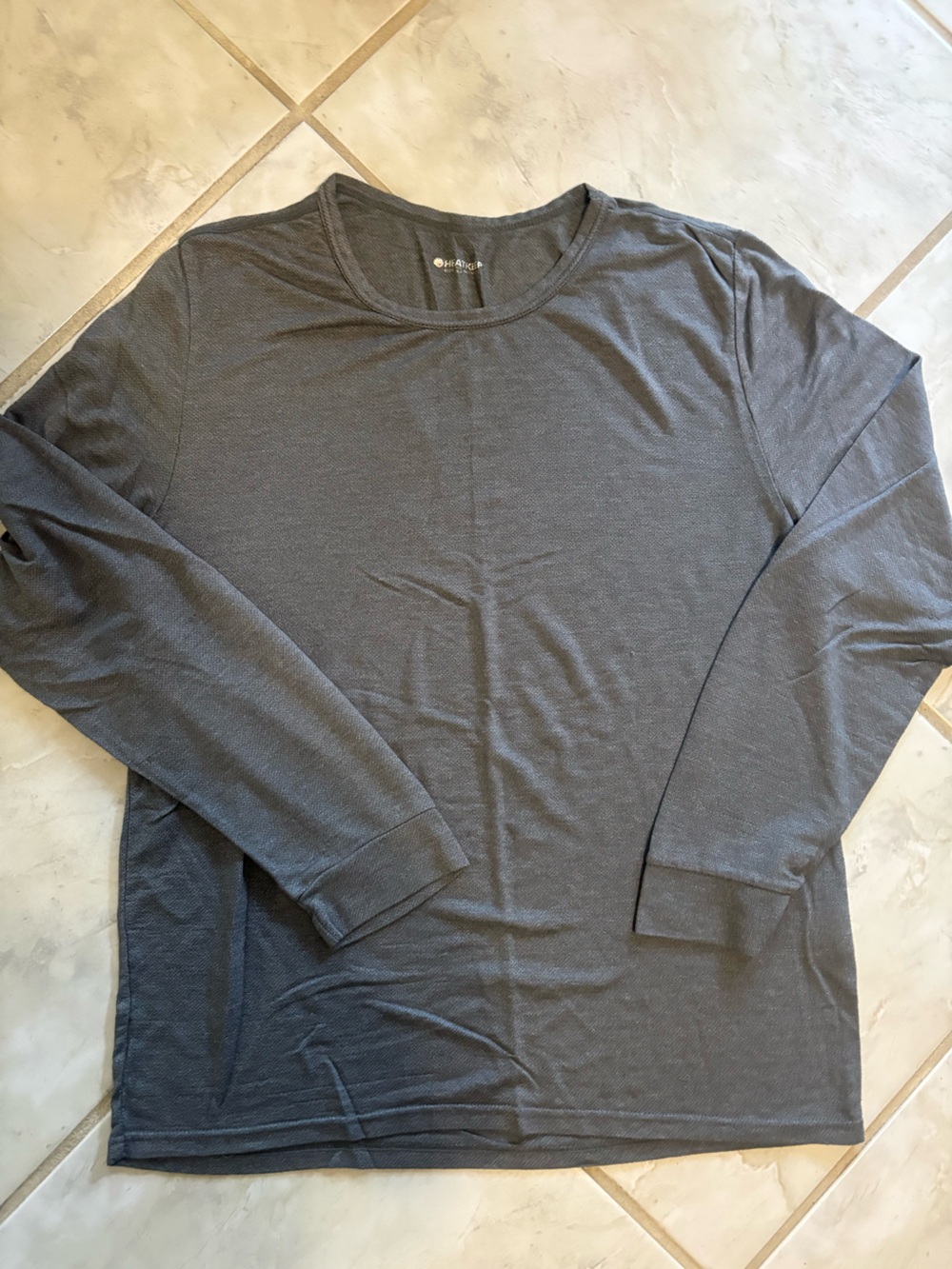 Men's Long Sleeve Crewneck Tee - Gray